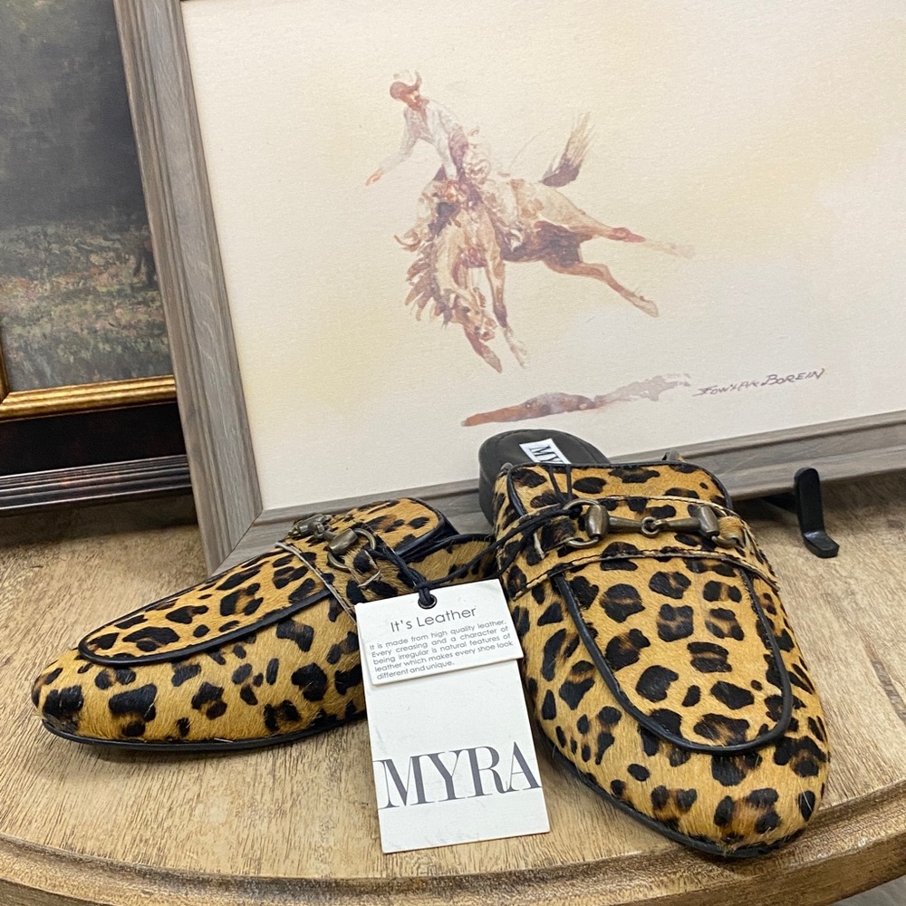 Myra Bag Leopard Print Loafers with Black Accents